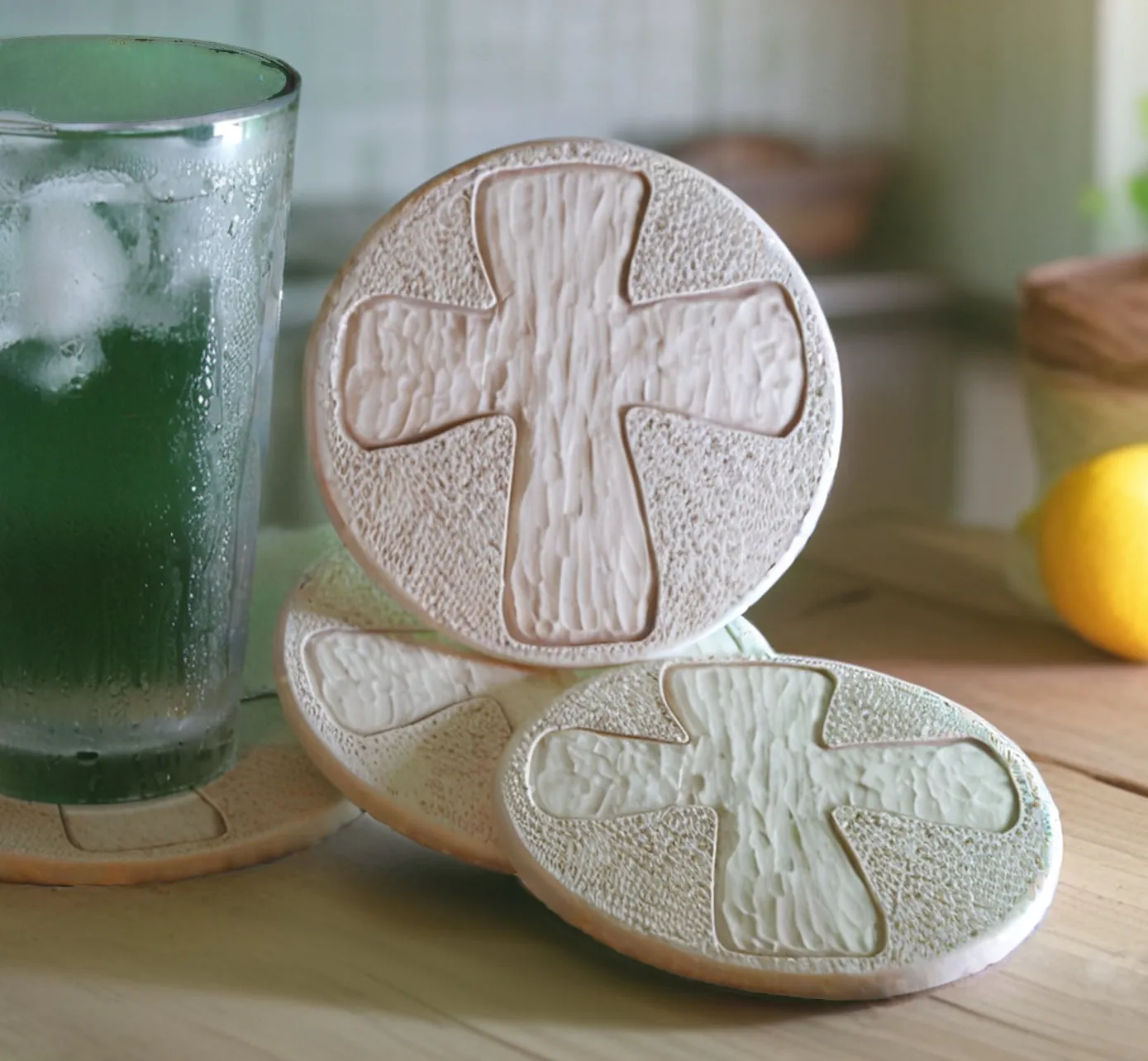 Rugged Cross Drink Coasters
